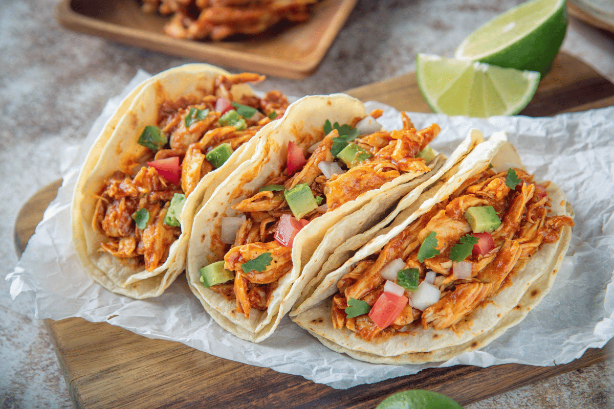 Cheesy Curry Chicken Tacos
