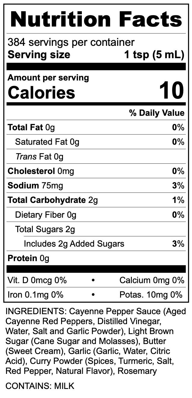 Todd's Curry Sauce Mild (64oz)